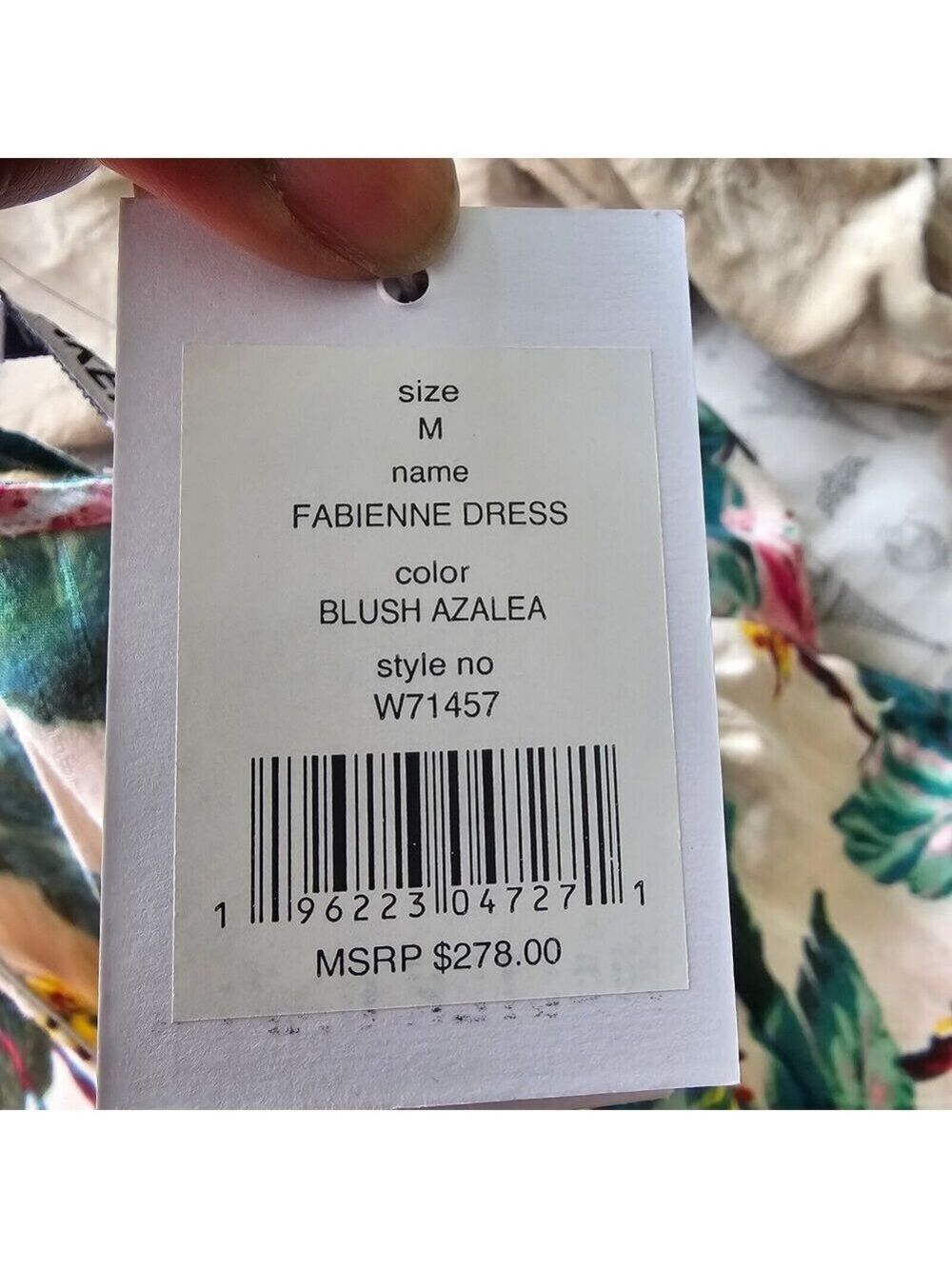 Walter Baker Fabienne Blush Azalea Floral Midi Dress Size M - Picture 10 of 12